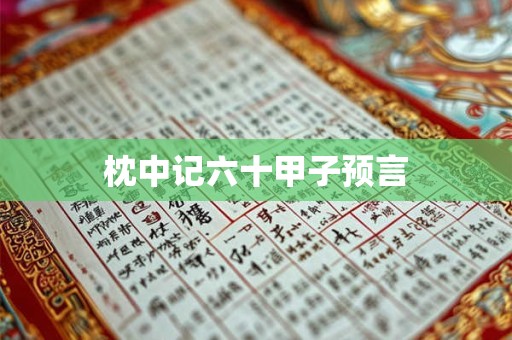 枕中记六十甲子预言