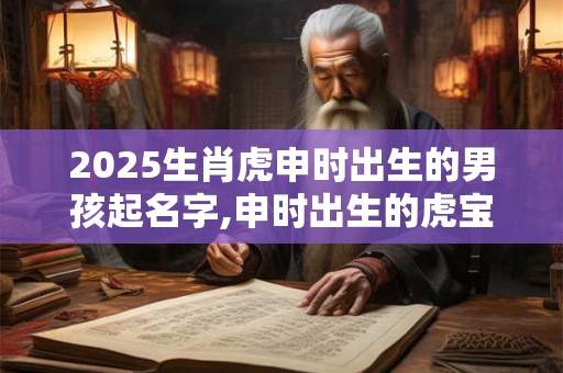 2025生肖虎申时出生的男孩起名字,申时出生的虎宝宝