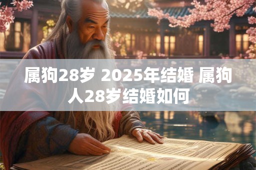 属狗28岁 2025年结婚 属狗人28岁结婚如何
