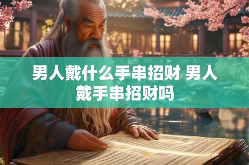 男人戴什么手串招财 男人戴手串招财吗