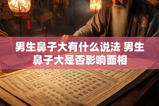 男生鼻子大有什么说法 男生鼻子大是否影响面相