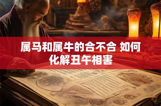 属马和属牛的合不合 如何化解丑午相害