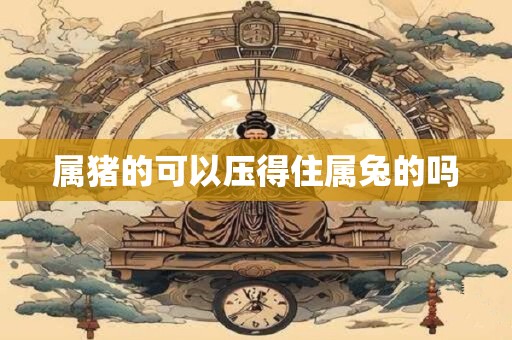 属猪的可以压得住属兔的吗