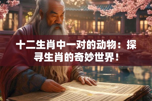 十二生肖中一对的动物：探寻生肖的奇妙世界！