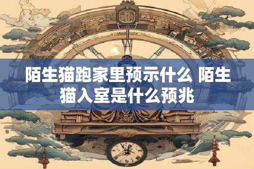 陌生猫跑家里预示什么 陌生猫入室是什么预兆