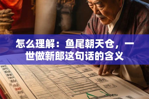 怎么理解：鱼尾朝天仓，一世做新郎这句话的含义