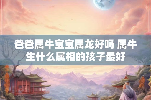 爸爸属牛宝宝属龙好吗 属牛生什么属相的孩子最好
