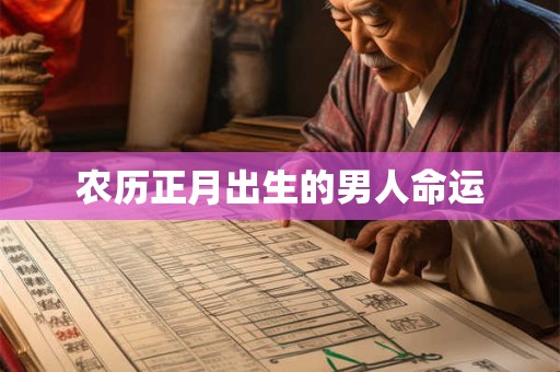 农历正月出生的男人命运