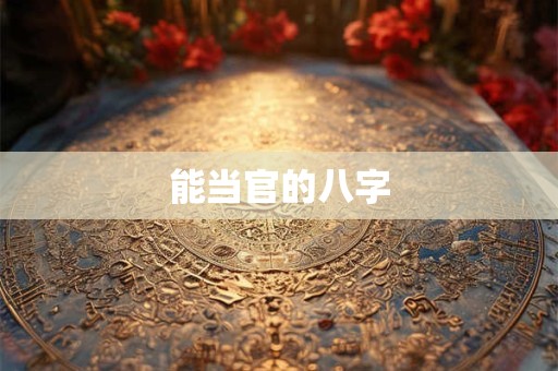 能当官的八字