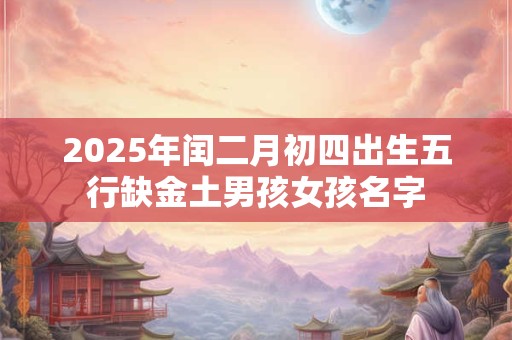 2025年闰二月初四出生五行缺金土男孩女孩名字