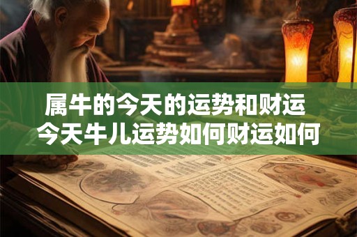 属牛的今天的运势和财运 今天牛儿运势如何财运如何