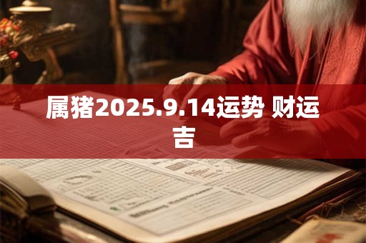 属猪2026.9.14运势 财运吉