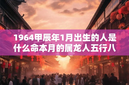 1964甲辰年1月出生的人是什么命本月的属龙人五行八字查询