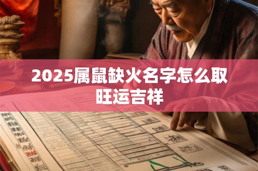 2025属鼠缺火名字怎么取旺运吉祥