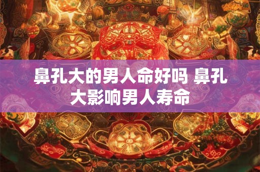 鼻孔大的男人命好吗 鼻孔大影响男人寿命