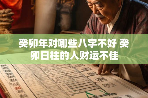 癸卯年对哪些八字不好 癸卯日柱的人财运不佳