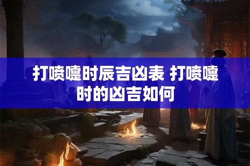 打喷嚏时辰吉凶表 打喷嚏时的凶吉如何