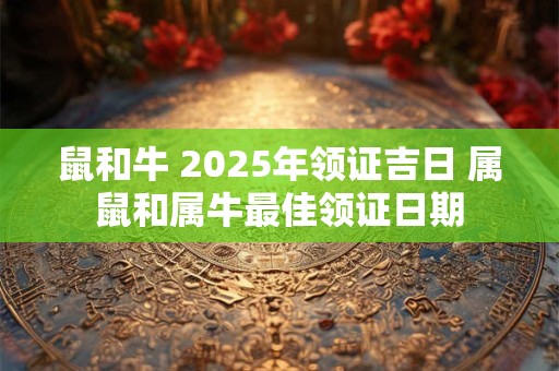 鼠和牛 2025年领证吉日 属鼠和属牛最佳领证日期