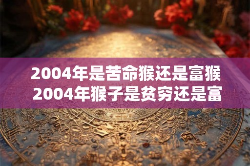 2004年是苦命猴还是富猴 2004年猴子是贫穷还是富裕