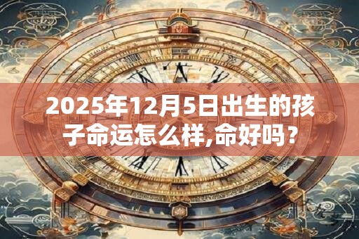 2025年12月5日出生的孩子命运怎么样,命好吗？