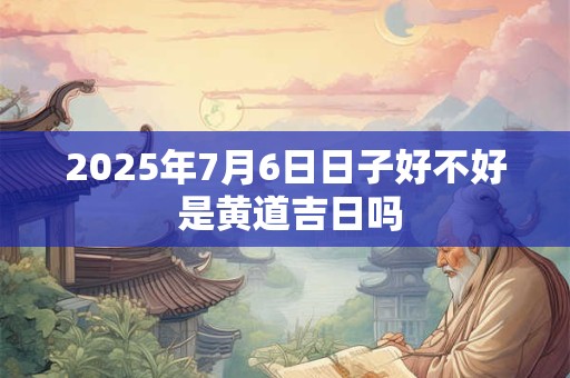 2025年7月6日日子好不好 是黄道吉日吗
