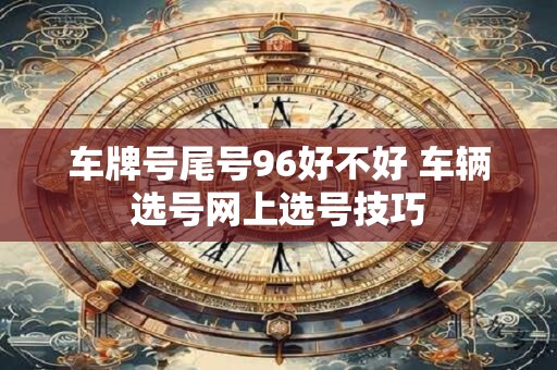 车牌号尾号96好不好 车辆选号网上选号技巧