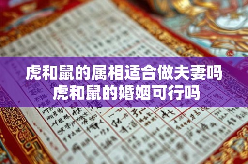虎和鼠的属相适合做夫妻吗 虎和鼠的婚姻可行吗