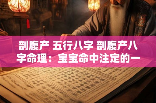 剖腹产 五行八字 剖腹产八字命理：宝宝命中注定的一生
