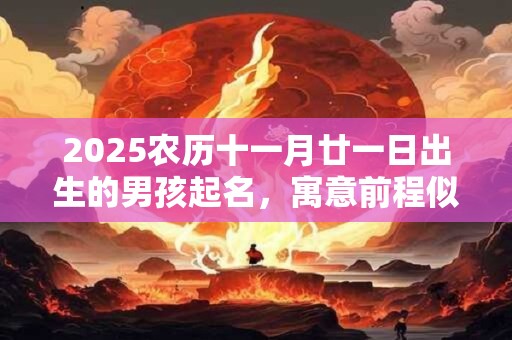 2025农历十一月廿一日出生的男孩起名,寓意前程似锦名字 2025农历十一月廿一日出生的男孩起名,寓意前程似锦名字