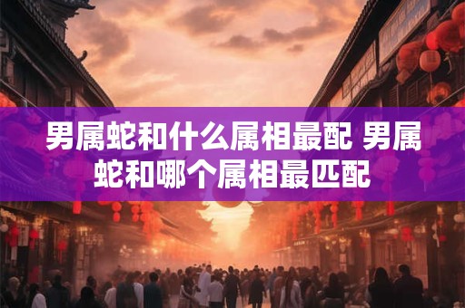 男属蛇和什么属相最配 男属蛇和哪个属相最匹配