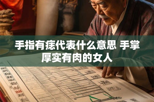 手指有痣代表什么意思 手掌厚实有肉的女人