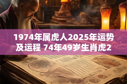 1974年属虎人2025年运势及运程 74年49岁生肖虎2025年每月运势