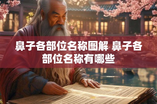 鼻子各部位名称图解 鼻子各部位名称有哪些