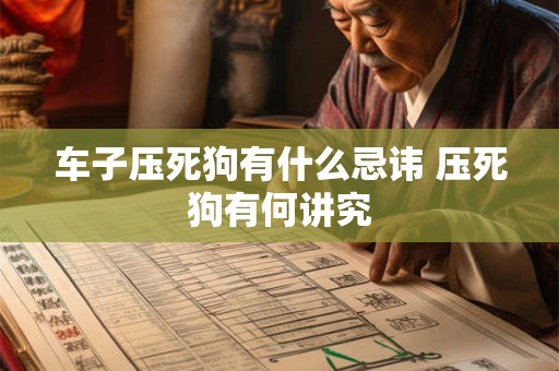 车子压死狗有什么忌讳 压死狗有何讲究