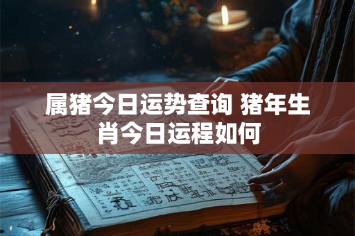 属猪今日运势查询 猪年生肖今日运程如何 属猪今日运势查询 猪年生肖今日运程如何