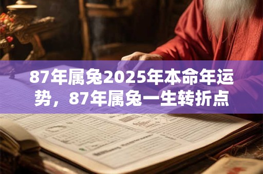 87年属兔2025年本命年运势，87年属兔一生转折点