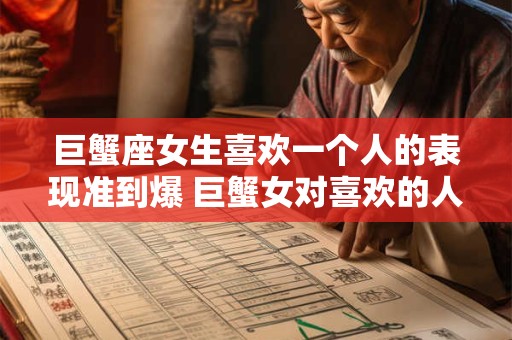 巨蟹座女生喜欢一个人的表现准到爆 巨蟹女对喜欢的人的表现有哪些