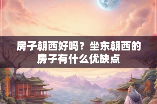 房子朝西好吗？坐东朝西的房子有什么优缺点