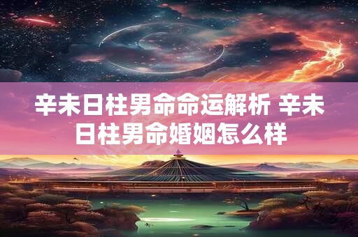 辛未日柱男命命运解析 辛未日柱男命婚姻怎么样