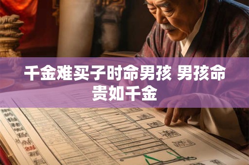 千金难买子时命男孩 男孩命贵如千金