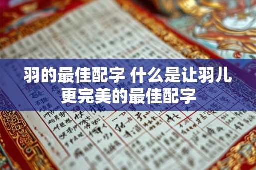 羽的最佳配字 什么是让羽儿更完美的最佳配字