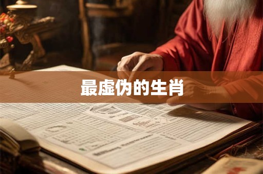 最虚伪的生肖