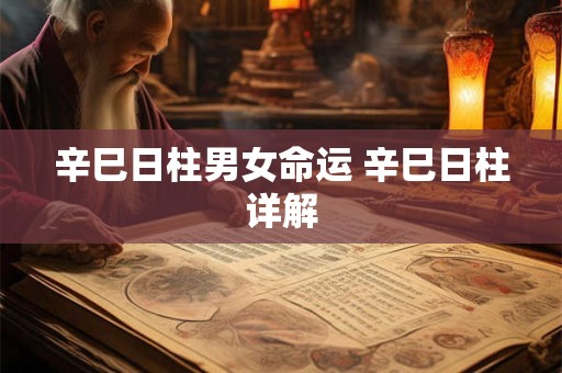 辛巳日柱男女命运 辛巳日柱详解