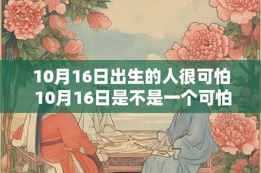 10月16日出生的人很可怕 10月16日是不是一个可怕的出生日期