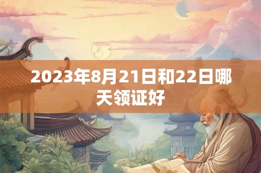 2023年8月21日和22日哪天领证好