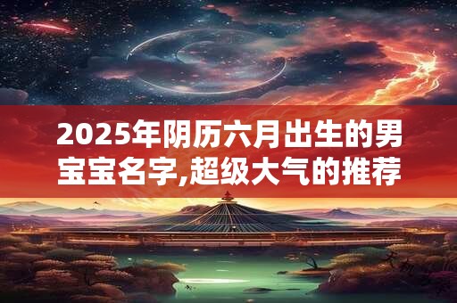 2025年阴历六月出生的男宝宝名字,超级大气的推荐