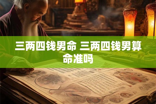三两四钱男命 三两四钱男算命准吗