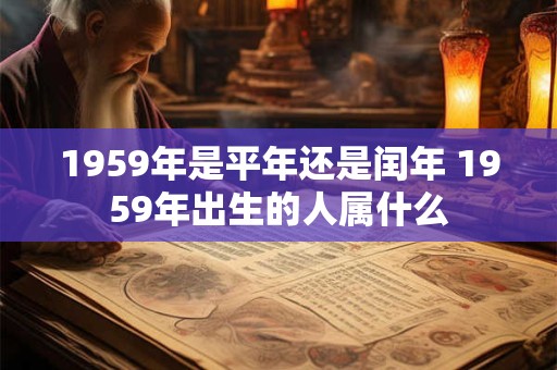 1959年是平年还是闰年 1959年出生的人属什么
