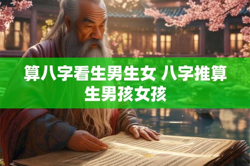 算八字看生男生女 八字推算生男孩女孩