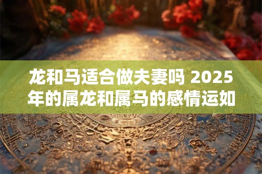 龙和马适合做夫妻吗 2025年的属龙和属马的感情运如何